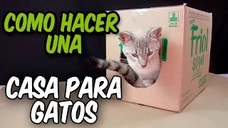Como Hacer Una Casa Para Gatos Muy Fácil│how to make a house cat