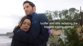 lucifer and ella being a brother sister duo for 9 minutes straight