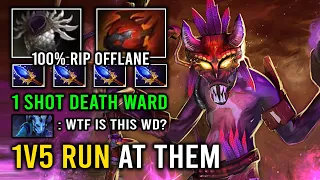 WTF 1v5 Unlimited HP Regen Blade Mail Witch Doctor Brutal Offlane Run At Them Dota 2