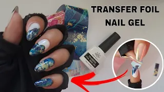 How to Use Born Pretty Transfer Foil Nail Gel - DIY Nail Art Using Nail Foil - BEST Nail Foil Gel