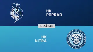 5. zápas štvrťfinále play-off Poprad – Nitra 3:4 (HIGHLIGHTY)