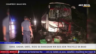 Saro, gadan; saro, irido sa banggaan nin bus asin tricycle sa Camarines Sur | via Marielle Lorenzana