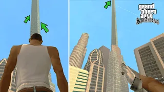 GTA San Andreas - Jumping From The Tallest Tower in FIRST PERSON! (Height 3.5 Kilometers)