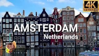 🇳🇱 Amsterdam, Netherlands Walking Tour 4k 60fps UHD