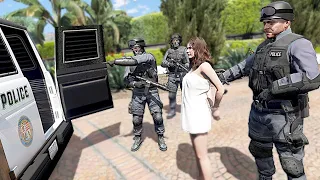 GTA 5 - What Happens If 👮SWAT Michael Caught Amanda Cheating (Secret Ending Michael Arrest Amanda)