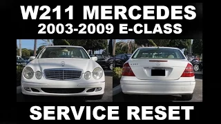 2003-2009 W211 Mercedes Benz E-Class Service reminder reset
