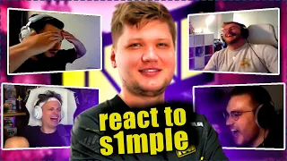 CS GO PROS & CASTERS REACT TO S1MPLE PLAYS 2023