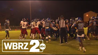 Bench-clearing brawl breaks out at high school football game in Baton Rouge