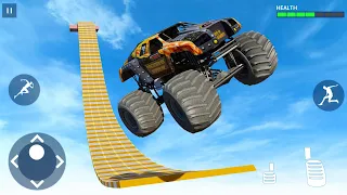 US Monster Truck Driving 3D - Impossible Car Mega Stunts Ramp Simulator - Android GamePlay