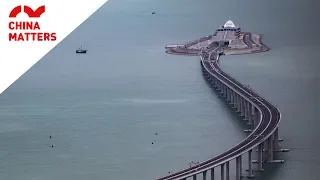 How was the Hong Kong-Macau-Zhuhai bridge built?