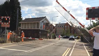 *BROKEN BARRIER* Stowmarket (Main) Level Crossing (Suffolk) (06.06.19)