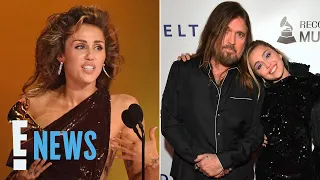 Miley Cyrus EXCLUDES Dad Billy Ray Cyrus From GRAMMYs Acceptance Speech | E! News