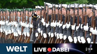 MILITÄRISCHE EHREN: Bellevue - Niederländisches Königspaar besucht Deutschland | WELT Live dabei