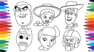 TOY STORY 4 ALL CHARACTER FACES DRAWING FOR KIDS