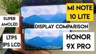 Mi note 10 lite vs honor 9x pro display comparison indepth review