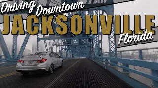 Driving Downtown Jacksonville Florida 4k