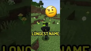 the LONGEST name in minecraft #shorts