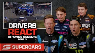 Drivers REACT to famous Supercars moments - Part 3 | Supercars 2022