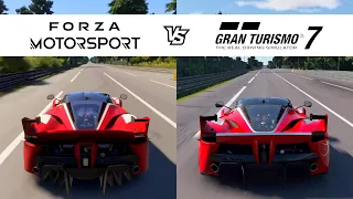 Forza Motorsport vs Gran Turismo 7 - 2014 Ferrari FXX-K - FH5 vs FM8 Comparison