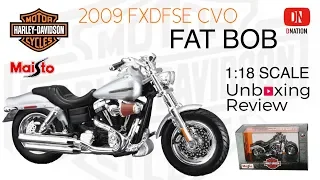 Unboxing Harley Davidson FXDFSE CVO Fat Bob  1/18 scale motorcycle Manufactured by Maisto - Dnation