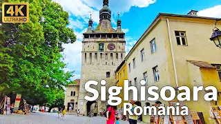 Walking Tour of Sighisoara Citadel, Transylvania (4k Ultra HD, 60fps) - Amazing Old Town Tour