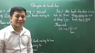 [Toán lớp 3] Bài toán về chu vi, diện tích hình chữ nhật, hình vuông -Thầy Khải- SĐT: 0943734664