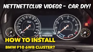 BMW F10 6WB instrument cluster install