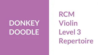 RCM Level 3 Repertoire Donkey Doodle