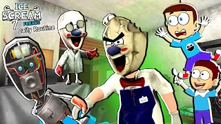 Ice Scream 7 : Daily Routine Of Rod, Mr Laboratory & Mr Prototipe | Shiva and Kanzo Gameplay