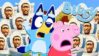 APOCALIPSIS de SKIBIDI TOILET con PEPPA PIG | Las Aventuras de BLUEY en Minecraft!
