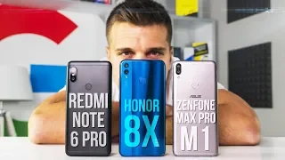 Какой смартфон выбрать: Xiaomi Redmi Note 6 Pro, Honor 8X или Asus Zenfone Max Pro m1?