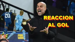 LAS IMAGENES DE LA DESESPERACION DE GUARDIOLA EN EL GOL DE VINICIUS