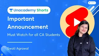 Important Announcement | Must Watch for all CA Students