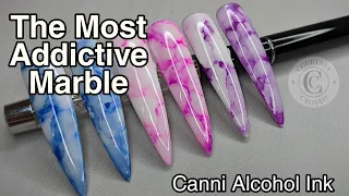 Alcohol Ink Marble by Canni | The most addicting Marble Nails