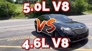 Hyundai Genesis/EQUUS 4.6L V8 Vs 5.0L V8!
