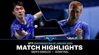 Mattias Falck vs Jang Woojin | MS SF | WTT Contender Rio de Janeiro 2023