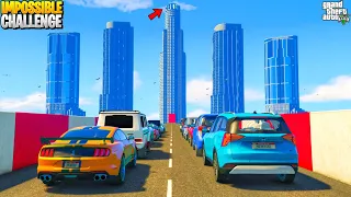 Indian Cars Vs Super Cars Vs BIGGEST Twin Tower Climbing Challenge | GTA 5 Indian Cars