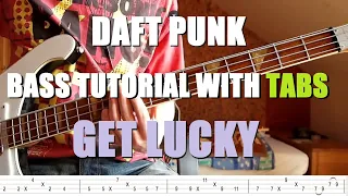 Daft Punk - Get Lucky (Bass Tutorial with TABS)