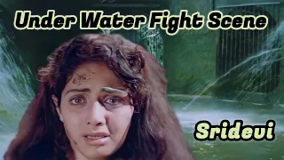 Sridevi- Under Water Fight Scene | Sridevi - Sanjay Dutt | Gumrah | Mega Bollywood