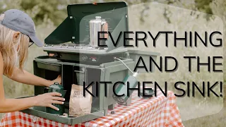 Yes, you CAN go camping and bring everything AND the kitchen sink!