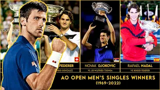 Australian Open Men's Singles Champions (1969-2022) | Er Stats |