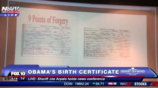 WOW: Sheriff Joe Arpaio Releases New Information on President Obama's Birth Certificate (FNN)