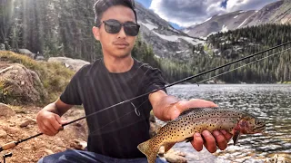 Alpine Lake Fishing For Cutthroat Trout + Underwater Footage