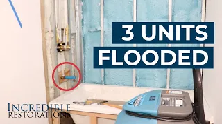 Commercial Space and 3 Units Flooded! (Moisture Mapping & In-Place Drying) | Incredible Restorations