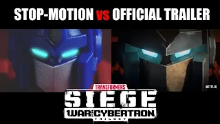 Transformers Siege Official Trailer vs StopMotion Comparison