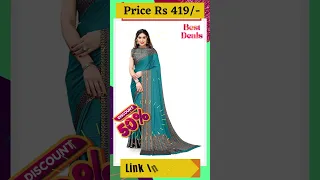 #Latest #Collections Of #Chiffon Sarees Under 499 | Link In Description #shorts #sareehaul #sarees