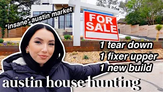 housing hunting in AUSTIN, texas! | touring 3 houses w/ prices in an INSANE MARKET