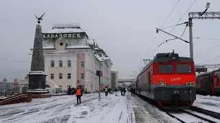 Train Ride in Russian Modern 3rd Class Car | Birobidzhan - Khabarovsk