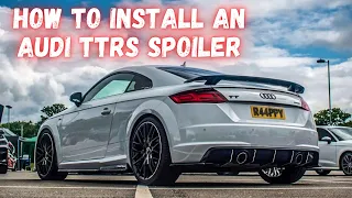 FIRST EVER AUDI TT MK3 FIXED TTRS WING / SPOILER INSTALL ON YOUTUBE!!!! How to guide.