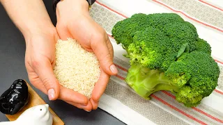 I make broccoli and rice like this every weekend! Recipe for delicious rice and vegetables.